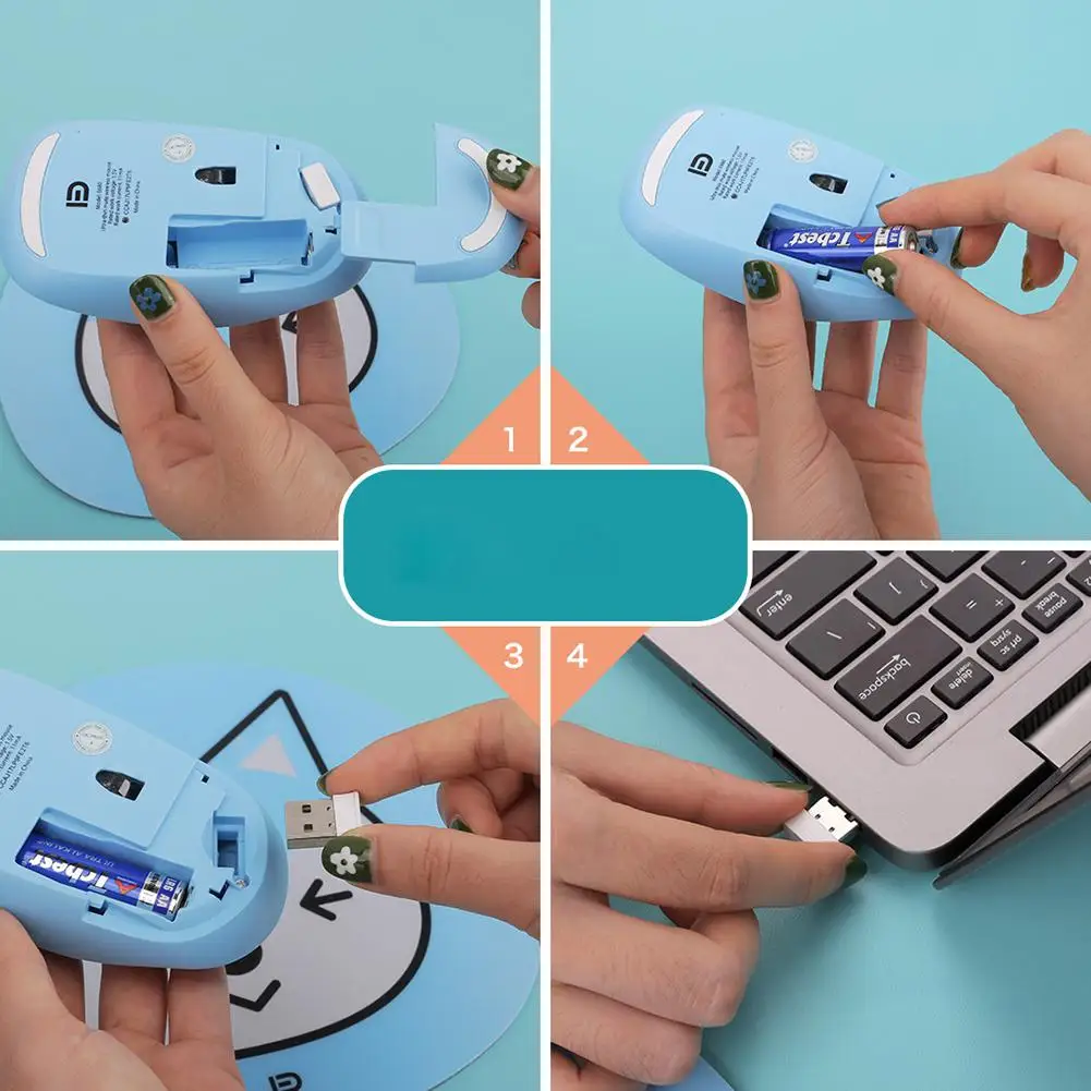 

Colorful usb 2.4G 1600DPI Wireless Mouse Computer Mouse Cartoon Ultrathin Silent Ergonomic gaming for Laptop PC computer