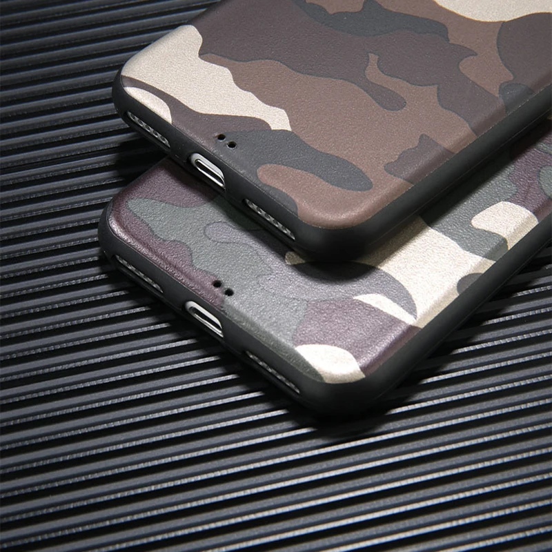 Suitable for iPhoneXSmax camouflage mobile phone soft case Apple XR Leopard protective cover 8th generation silicone anti-fall s |