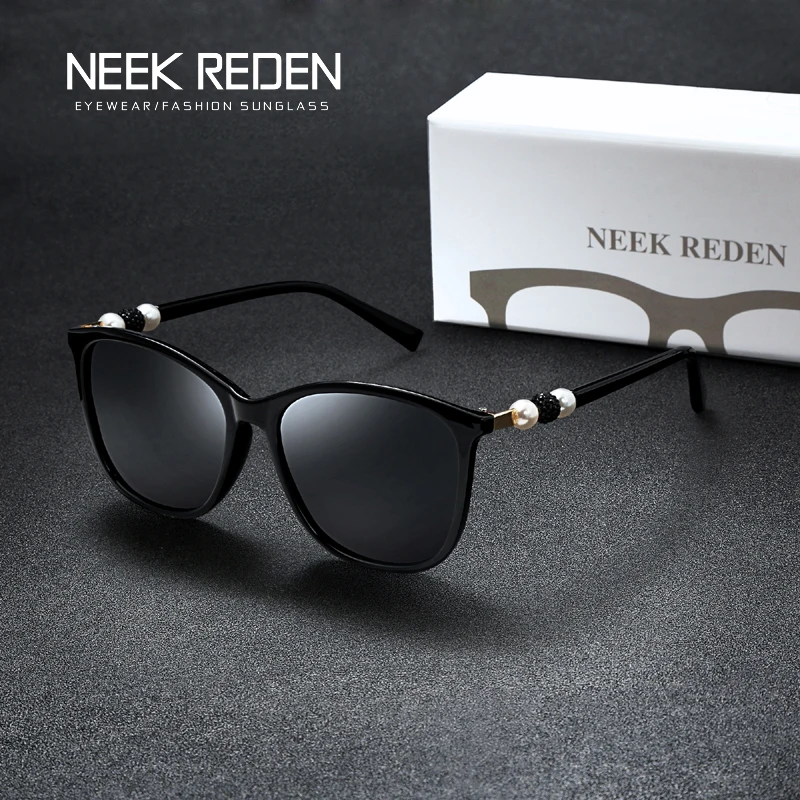 

Oversized Big Frames Women Polarized Sunglasses Retro Cat Eye Pearl Leg Sunnglases Ladies Outdoor With Rhinestones Sunglasess