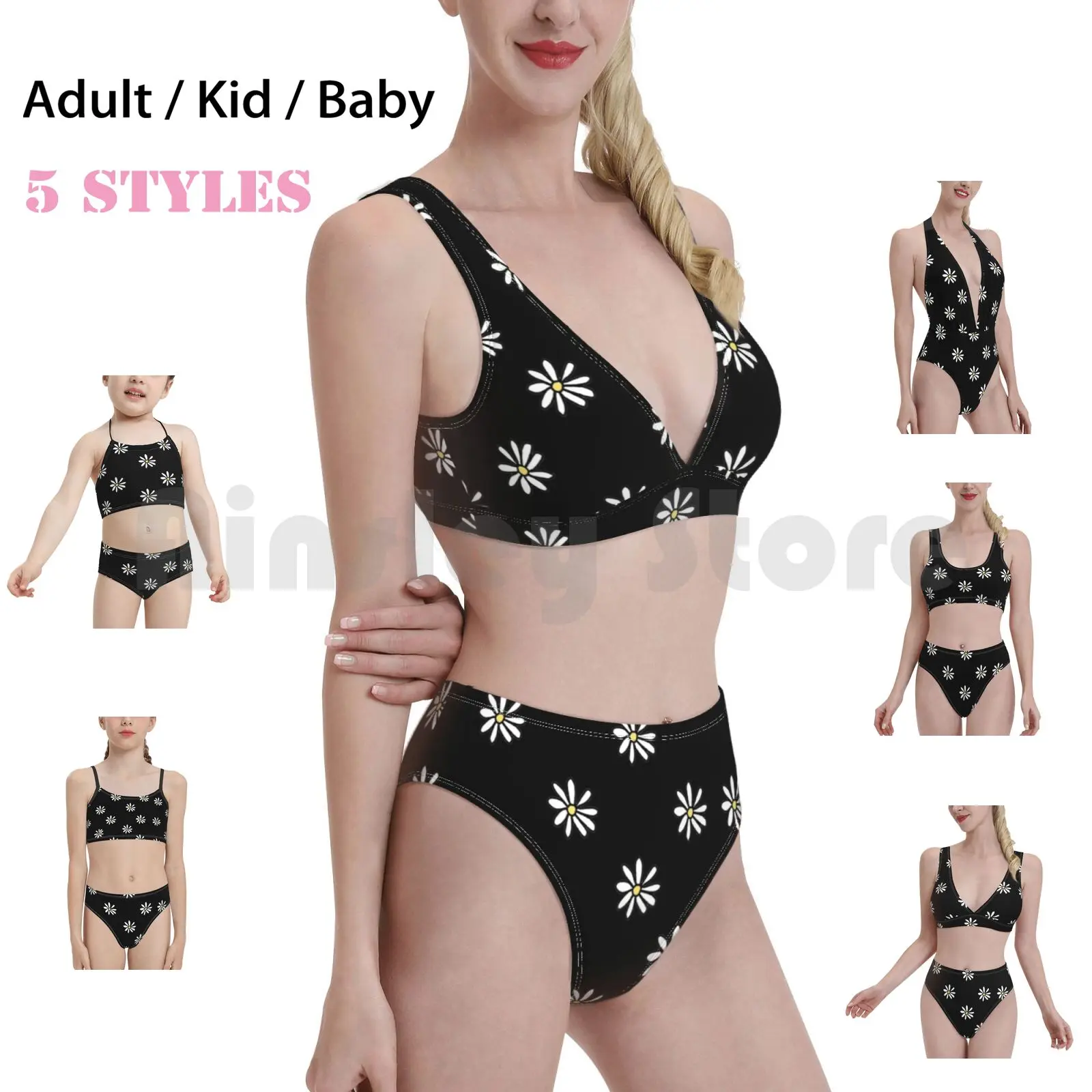 

Daisy Doodle Cute Floral Swimsuit Bikini Padded High Waist Daisy Daisy Daisy Outfit Daisy Pattern Daisy Floral Cute