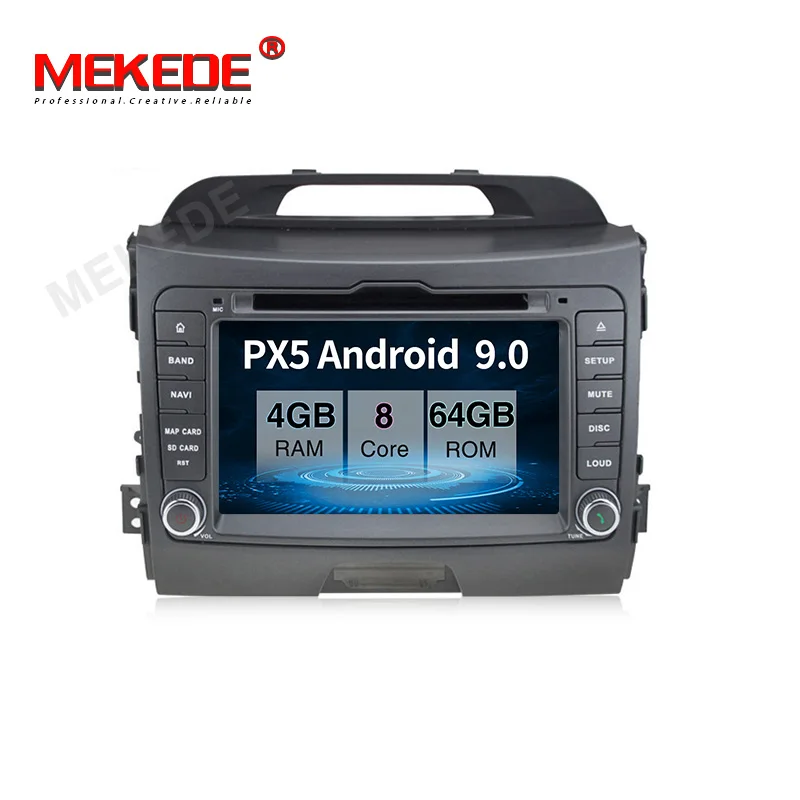 Автомагнитола PX5 с android 9 0 4 Гб + 64 ГБ GPS навигация для KIA sportage 2011 2012 2013 2014 2015 головное