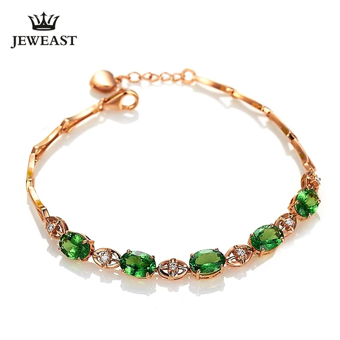 LSZB натуральные женские браслеты из чистого золота 18 карат Изящные Ювелирные