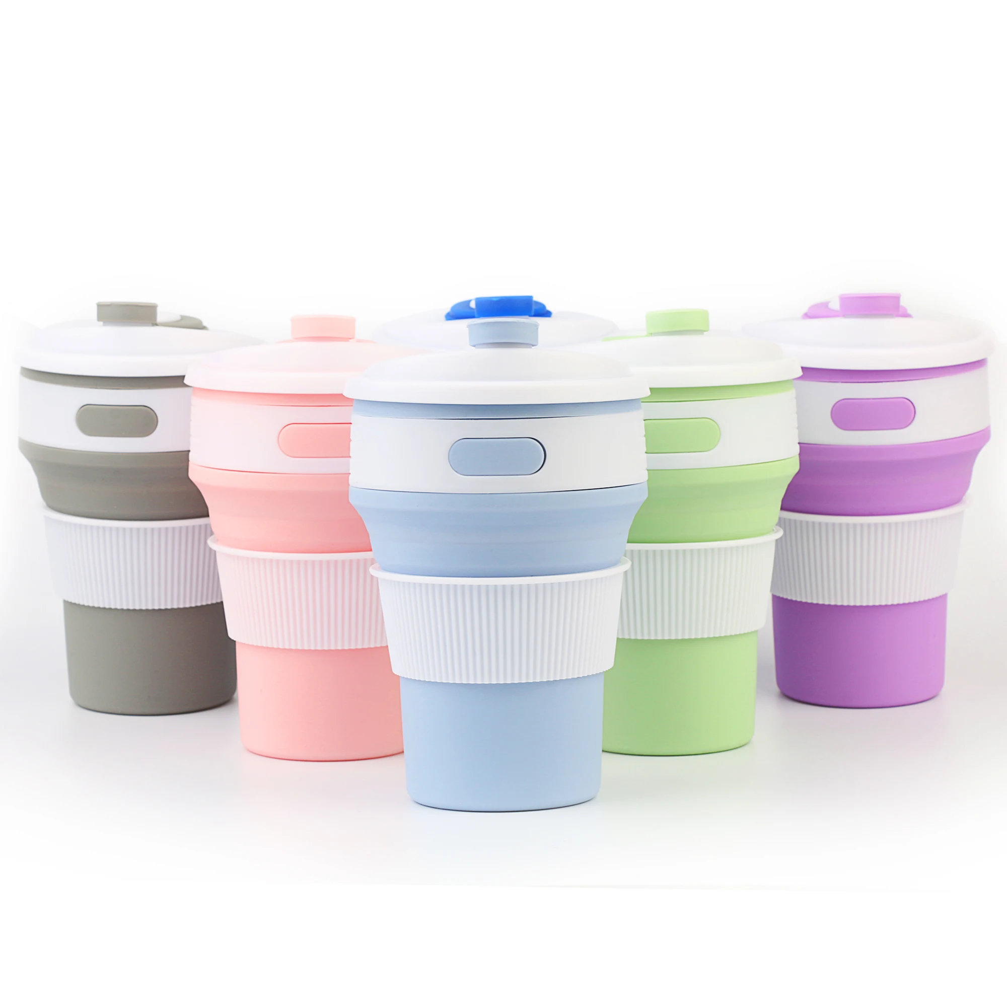 Популярная Складная силиконовая чашка портативная телескопическая складная