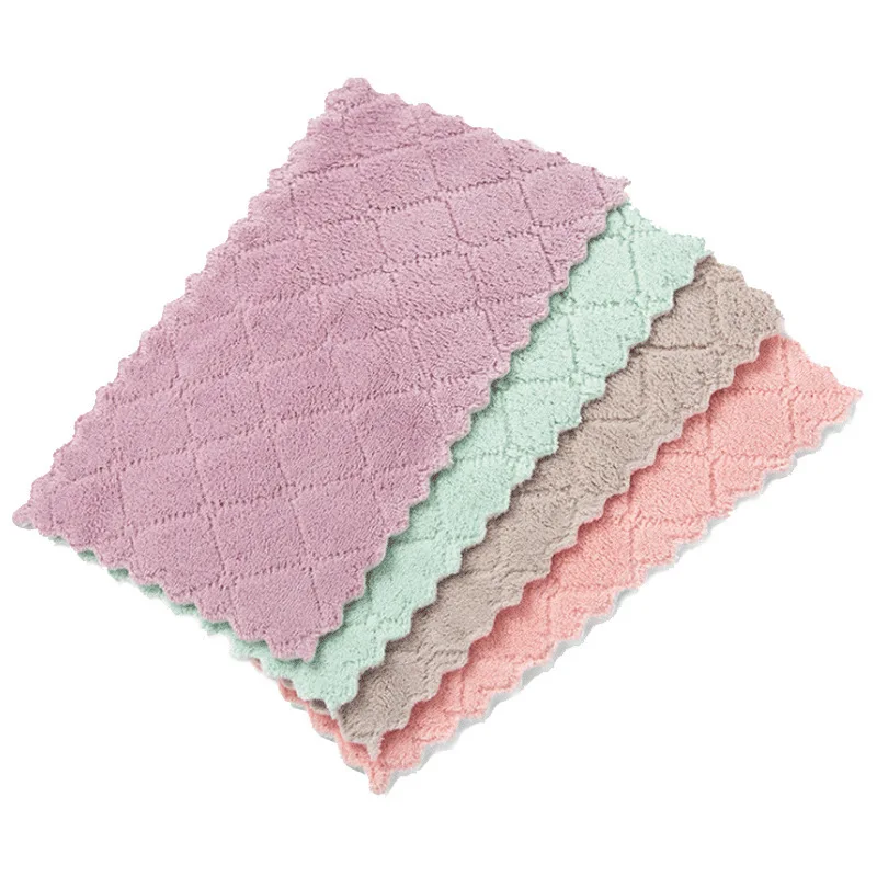 

10pcs Super Absorbent Microfiber Kitchen Dish Cloth High-efficiency Tableware Household Cleaning Towel Kitchen Tools Gadgets