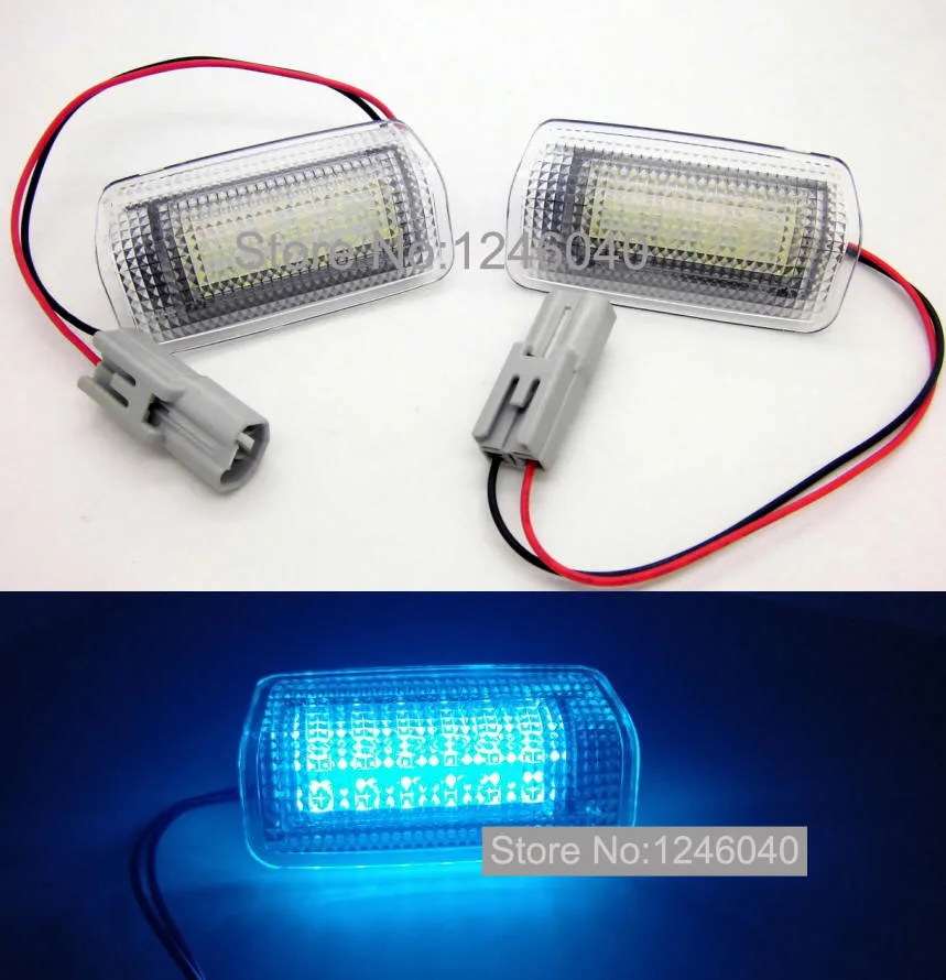 Crystal Blue 2 шт. светодиодный дверной светильник для Toyota Avalon Prius eiz Tundra VENZA Sequoia Camry Crown Estima Land Cruiser Prado - Испускаемый цвет: Crystal Blue