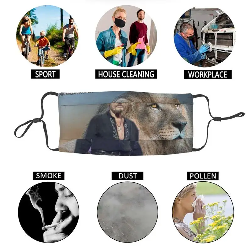 

Johnny Hallyday Adjustable Face Mask Unisex Adult French Singer Anti Haze Dustproof Protection Cover Respirator Mouth-Muffle