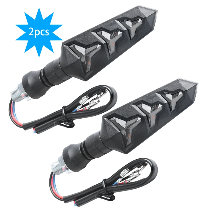 2 шт. течет светодиодный мотоциклетные поворотные сигнальные индикаторы