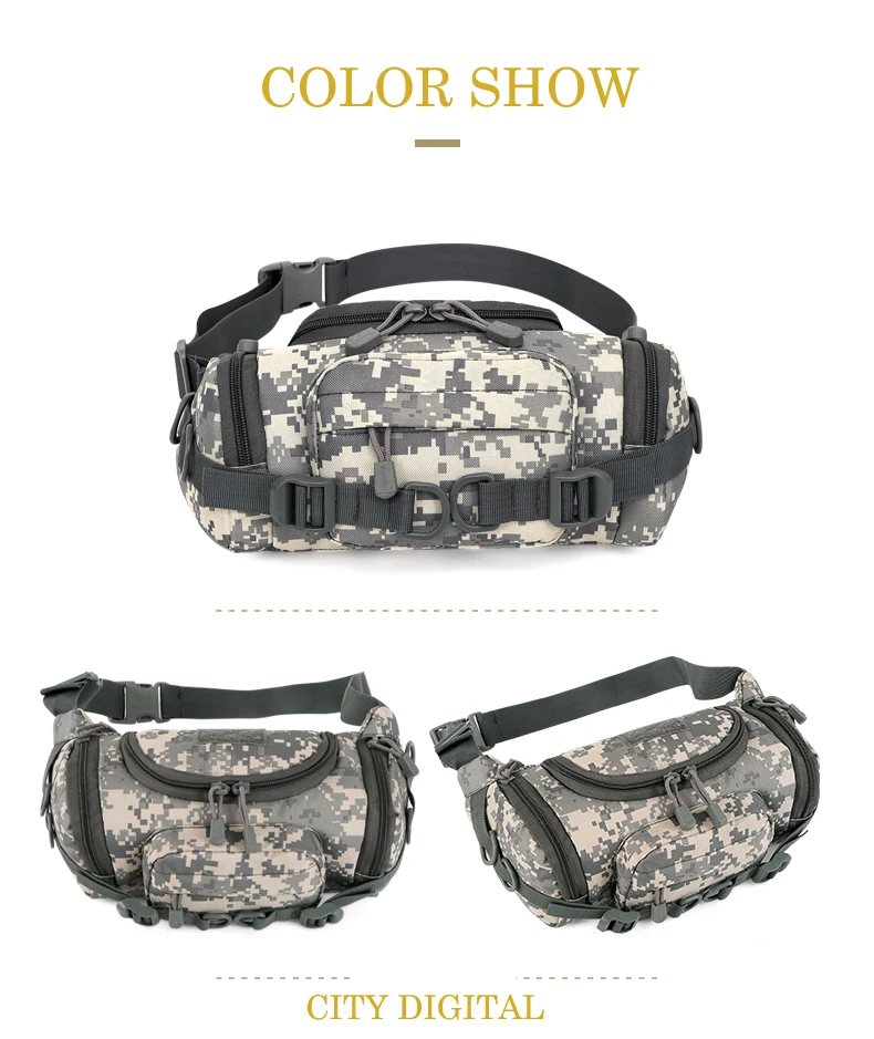 Multifunctional Luya Bag Tactical Fanny Pack Outdoor Camo Bag