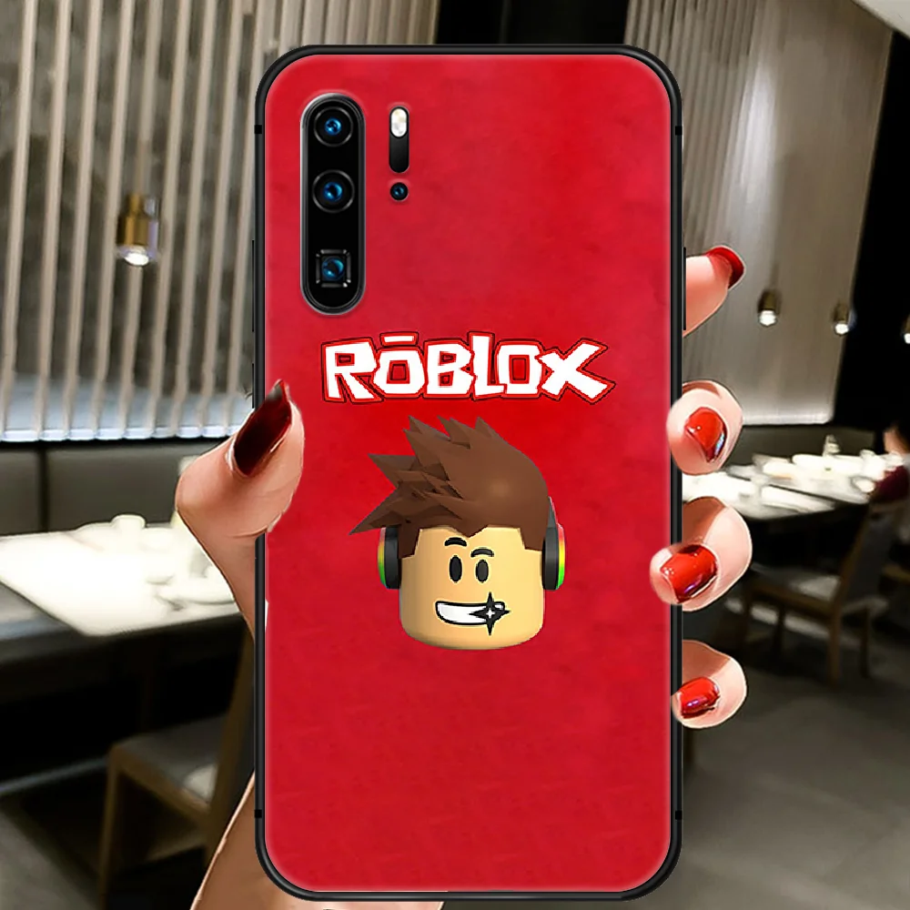 

Game Robloxes Colorful Phone Case Cover Hull For Huawei P8 P9 P10 P20 P30 P40 Lite Pro Plus Smart Z 2019 black Back Soft Coque