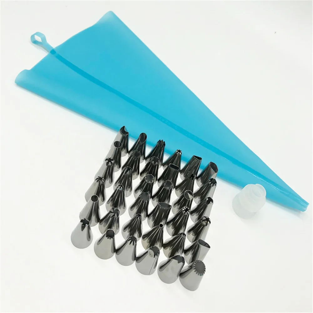 36 шт. силиконовый кондитерский мешок наконечники для кухонной обледенения