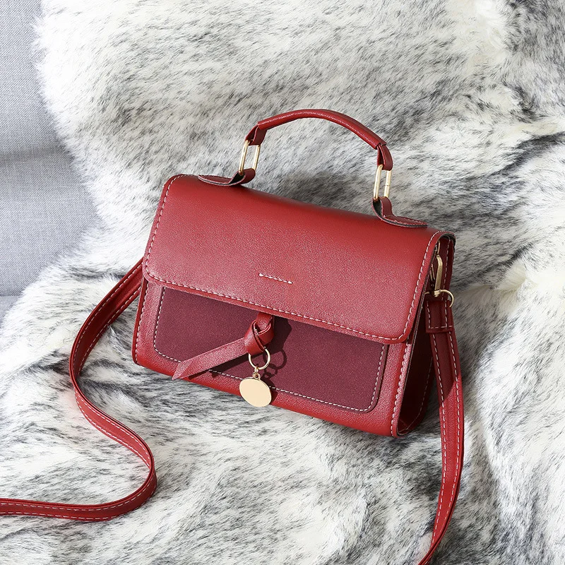 

2021 Hot Sale Korean Version Of The Wild Small Square Bags Solid Color Multifuncional Simple Retro Crossbody Women Shoulder Bag