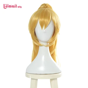 Парик для косплея принцессы, термостойкие искусственные волосы L-email, светлый хвост, парик для Хэллоуина