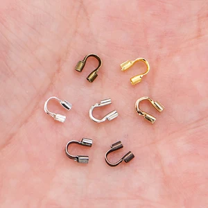 Проволочные протекторы 100 шт.лот 4,5x4 мм, проволочные протекторы, петли, U-образные аксессуары, застежки, коннектор для изготовления ювелирных изделий