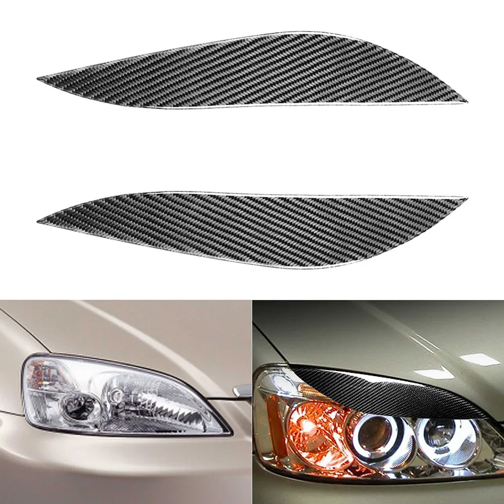 

1 Pair Epoxy Carbon Fiber Headlight Eyelids Trim Decor Front Headlamp Eyebrows Trim Cover for Honda Civic 2001 2002 2