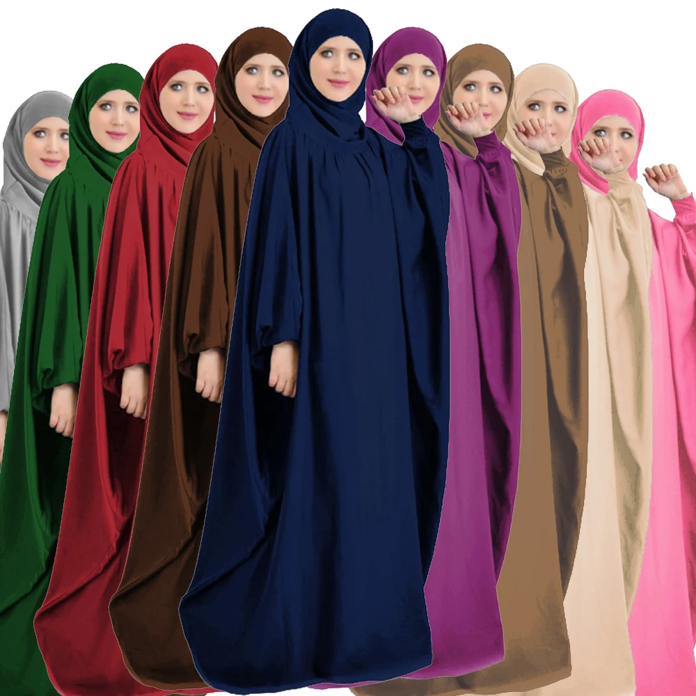 ИД мусульманский женский хиджаб с капюшоном Abaya верхняя молитвенная одежда платье Исламская одежда Рамадан кафтан Халат