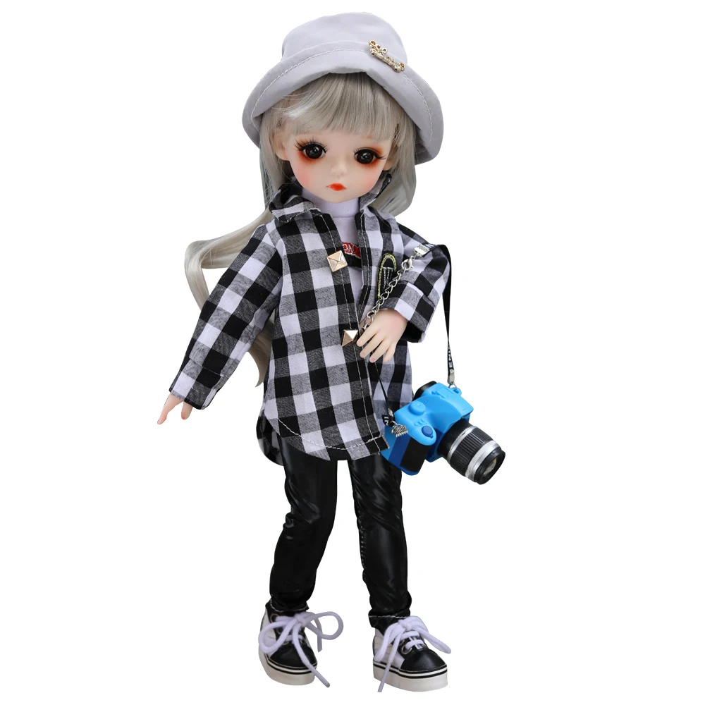 0001BV12015 Bjd кукла 30 см подарки для девочки 18 суставов кукла с одеждой DIY кукла лучшие подарки для девочки ручной работы игрушка косметика - Цвет: 0001BV12015