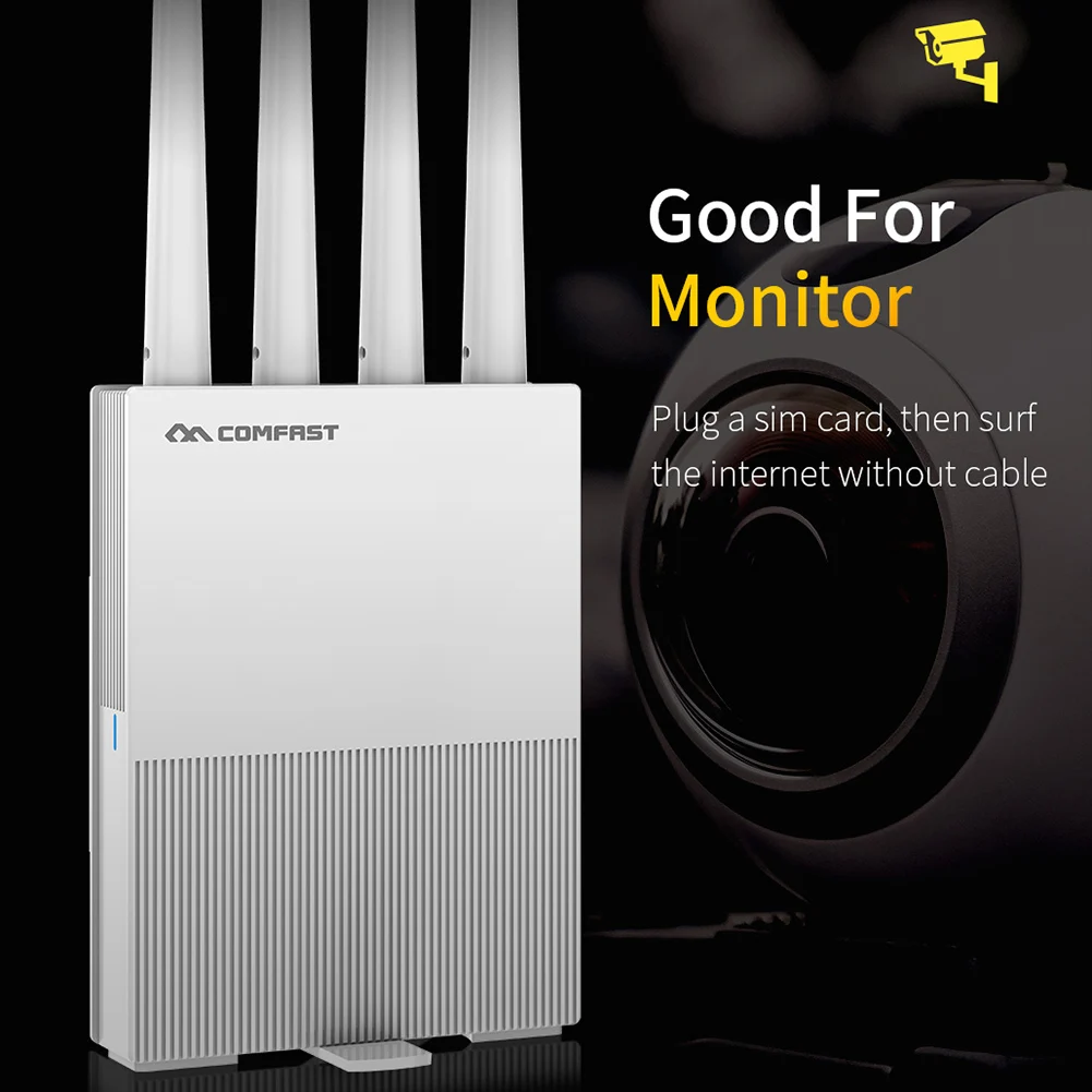 Wi-Fi роутер COMFAST E3 4G LTE 2 4 ГГц антенны SIM-карта WAN LAN удлинитель беспроводной сети с