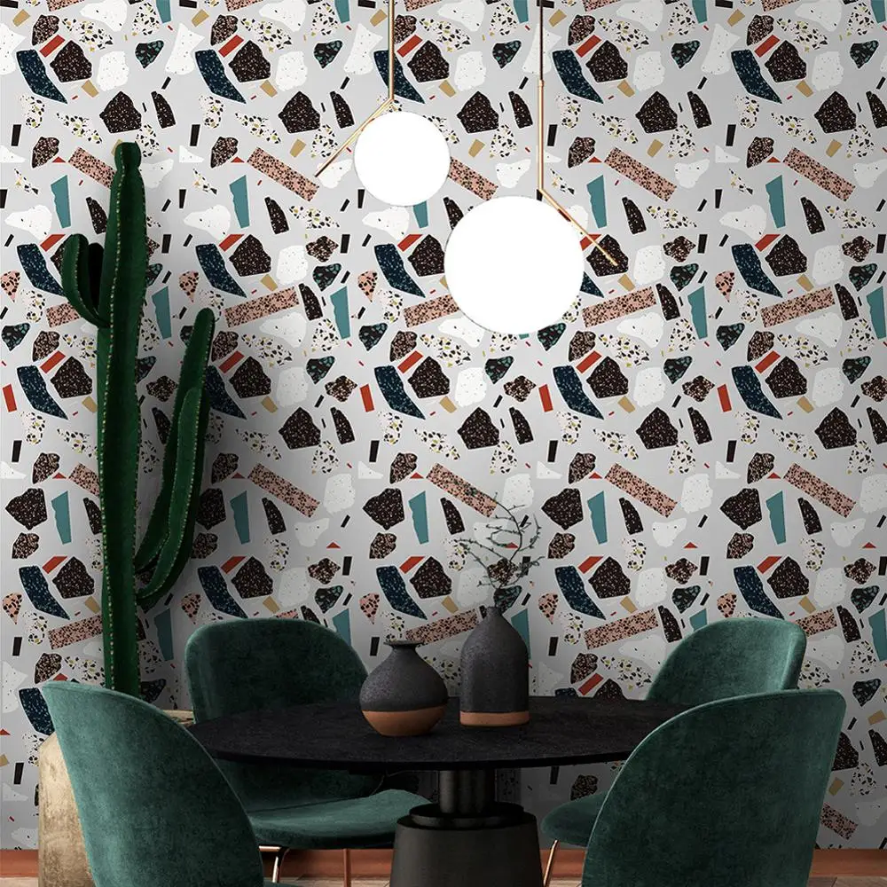 

Terrazzo PVC Waterproof Self Adhesive Wallpaper for Living Room Bedroom Decor Vinyl Kitchen Cabinet Contact Paper