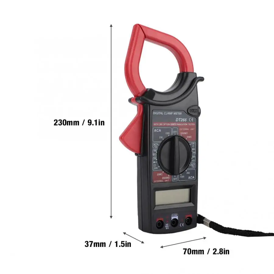 

Clamp Meter 1000V/750V DC/AC Clamp Meter 200/1000A Ammeter Digital Multimeter with LCD Display Multimeter