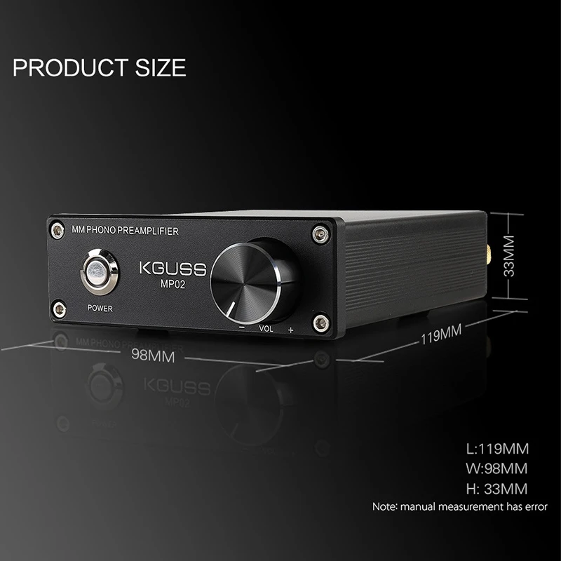 Kguss Mp02 Phono Предварительный усилитель долгоиграющая запись плеер мини мм Phono предусилитель аудио усилитель