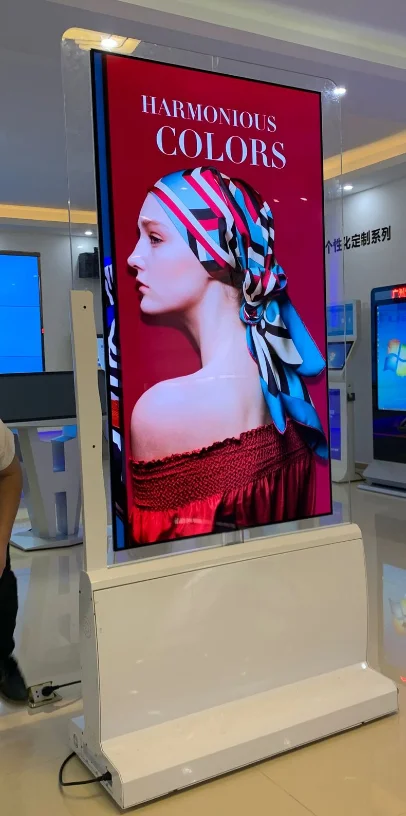 55 &quotдюймовый двухсторонний рекламный oled дисплей FHD цифровой вывеска для