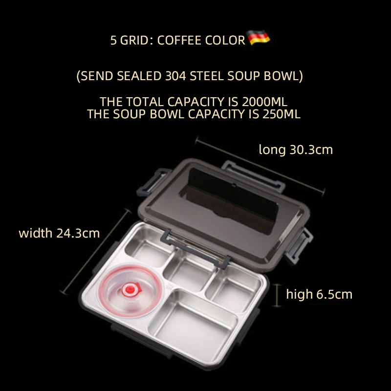 Ланч бокс из нержавеющей стали 304 в японском стиле контейнер для еды кухни