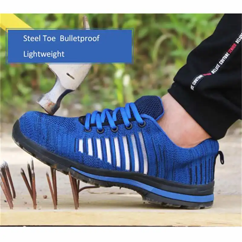 AtreGo Для Мужчин's Сталь носок легкиая пуленепробиваемая защитные ботинки с