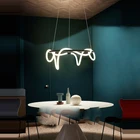 Дизайнерская светодиодная люстра, черная, белая, серебристая, Золотая Подвесная лампа для столовой