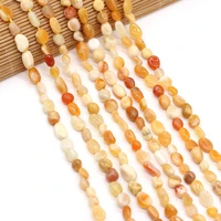 natural stone beads irregular shaped golden silk jade loose spacer beaded for jewelry making diy bracelet necklace accessories
