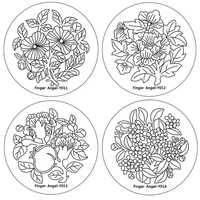 1pcs nail stamping plates flower plants designs template round shape 5 55 5cm stainless steel stencil accessories tools fin111