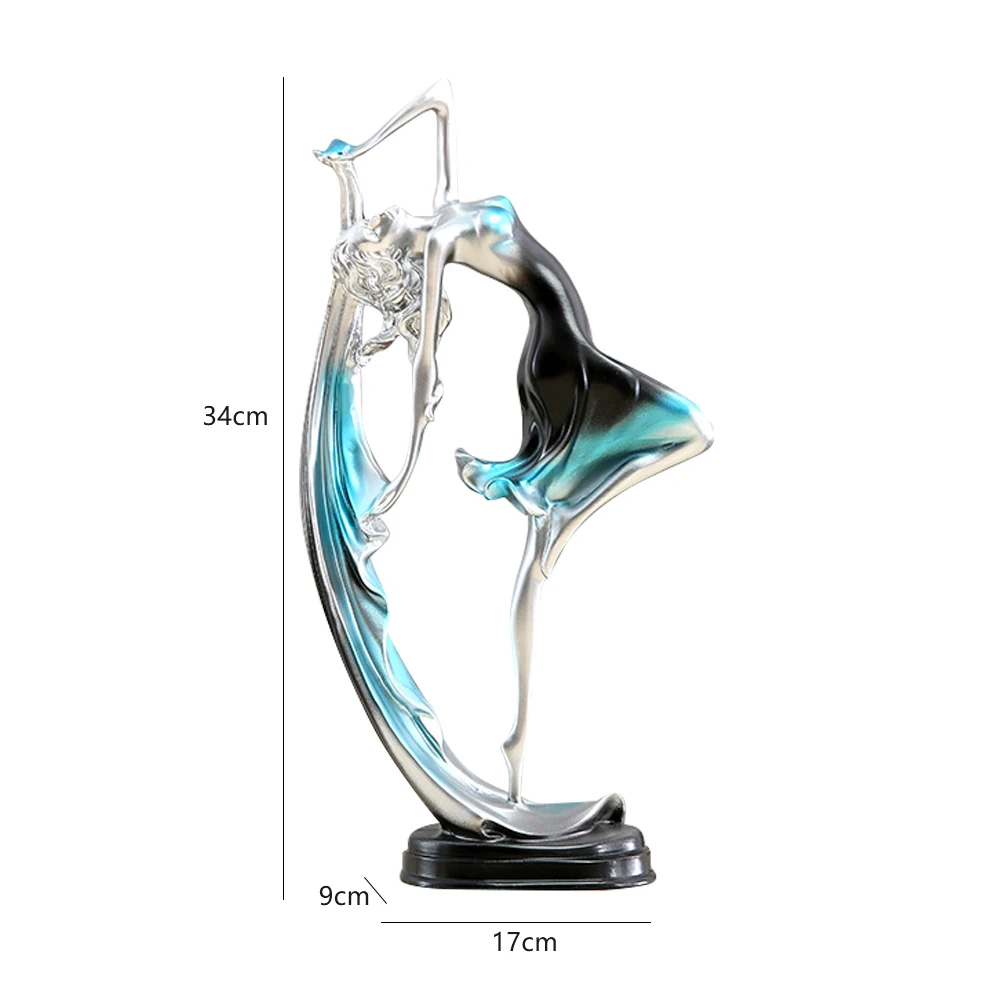 

Dancing Girl Statue Handmade Resin Sculptures Crafts Wedding Decor Living Room Bedroom Office Ornaments Girls Gifts