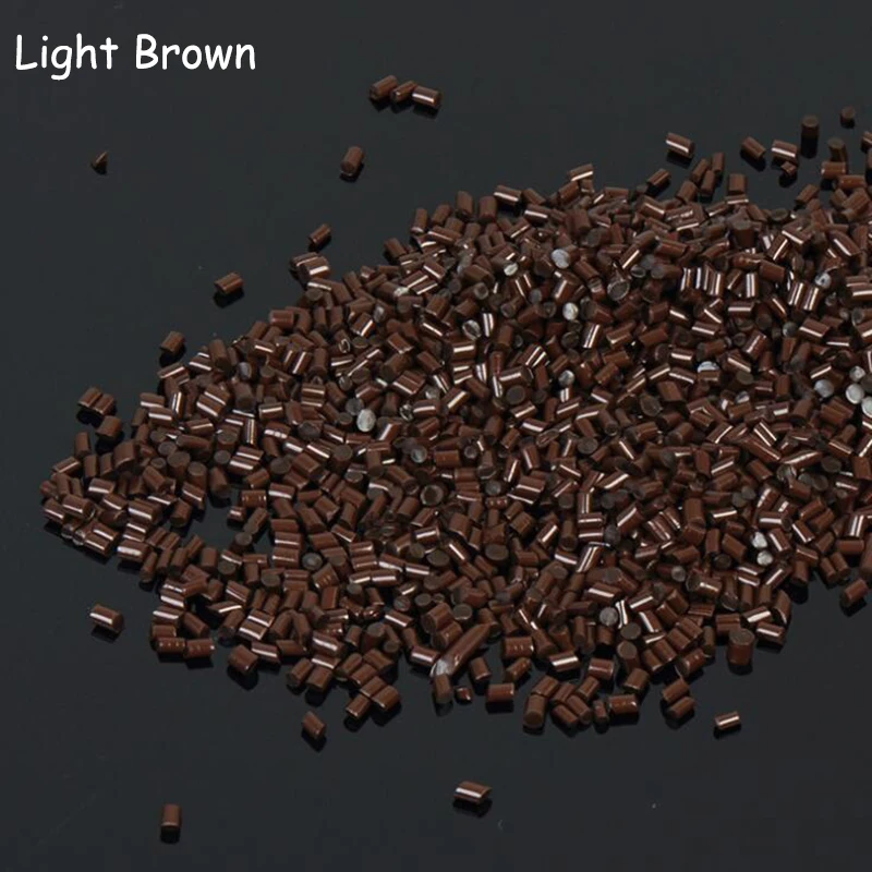 1000g High Quality Italian Keratin Glue Grains Beads Black Brown Transparent color Glue Beads For Fusion Prebonded Hair
