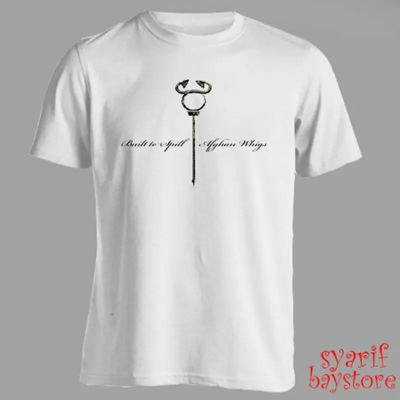 Встроенный проливать Афганская виги логотип мужская белая футболка Размеры S M L XL