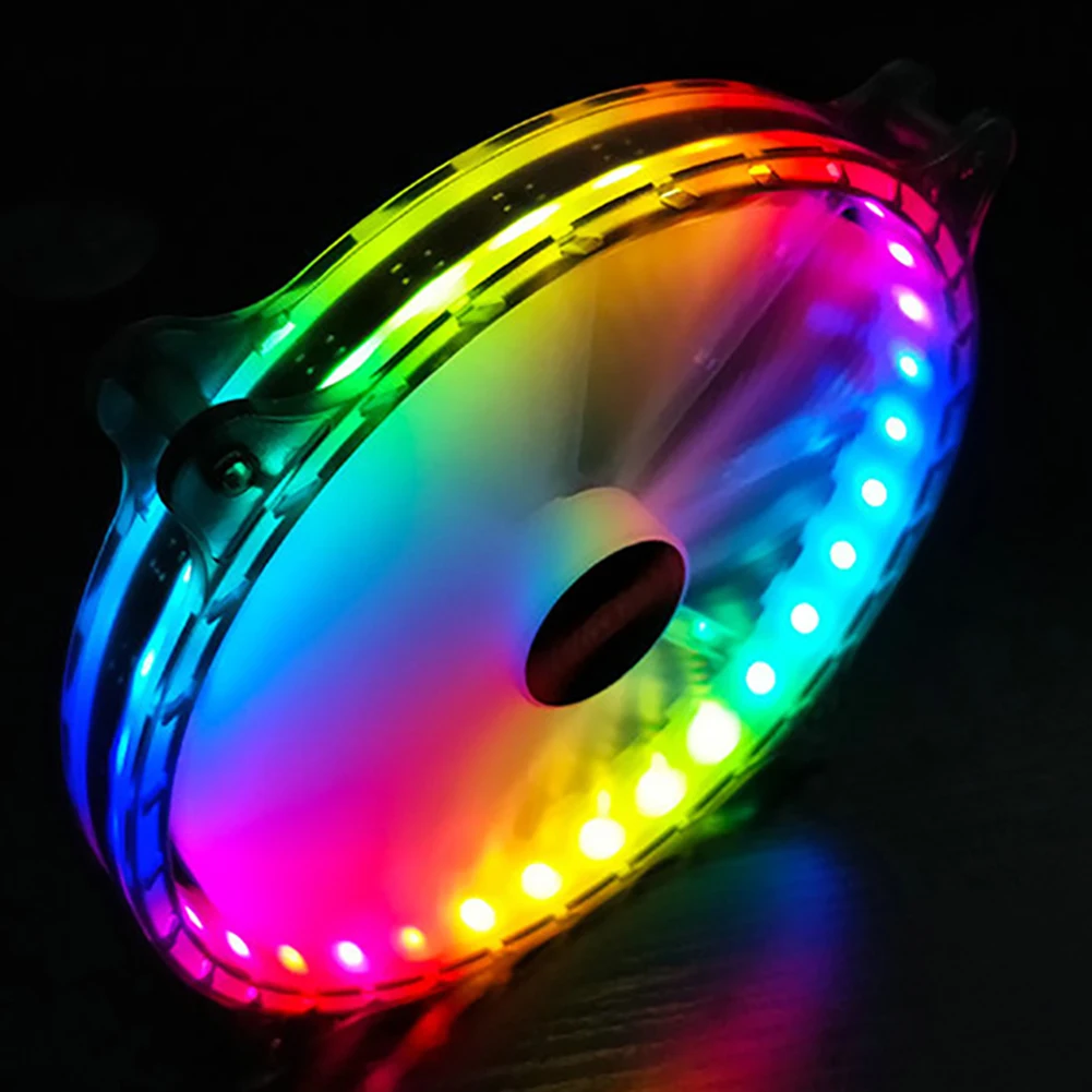

20cm Heat Dissipation Hydraulic Bearing CPU Large Air Volume RGB Cooling Fan With Remote Controller For Computer Case Colorful