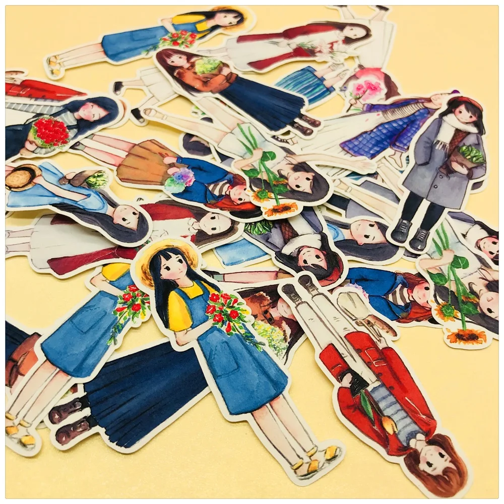 28 шт./компл. наклейка Любовь для девочек с ручным рисунком сделай сам альбом