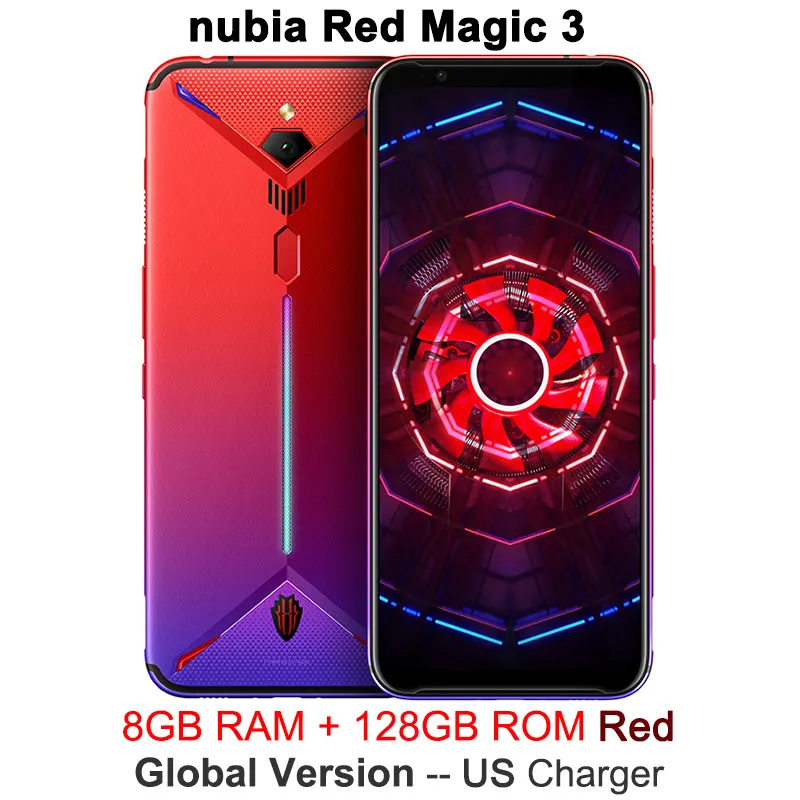 8G 128G Red US Глобальная версия, мобильный телефон zte nubia Red Magic 3, 6,65 дюймов, Восьмиядерный процессор Snapdragon 855, 48 МП, 16 МП, 6 ГБ, 128 ГБ, 5000 мАч, игровой телефон - Цвет: 8G 128G Red US