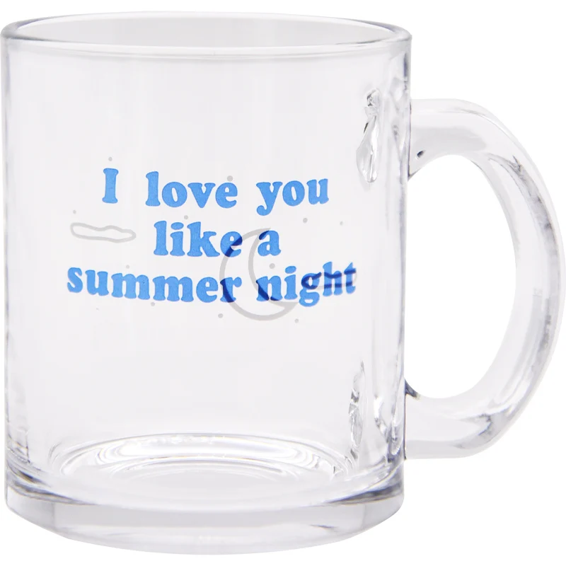 Новинка 2021 летняя Ночная кружка для завтрака с надписью I love you like a Summer Night кофе