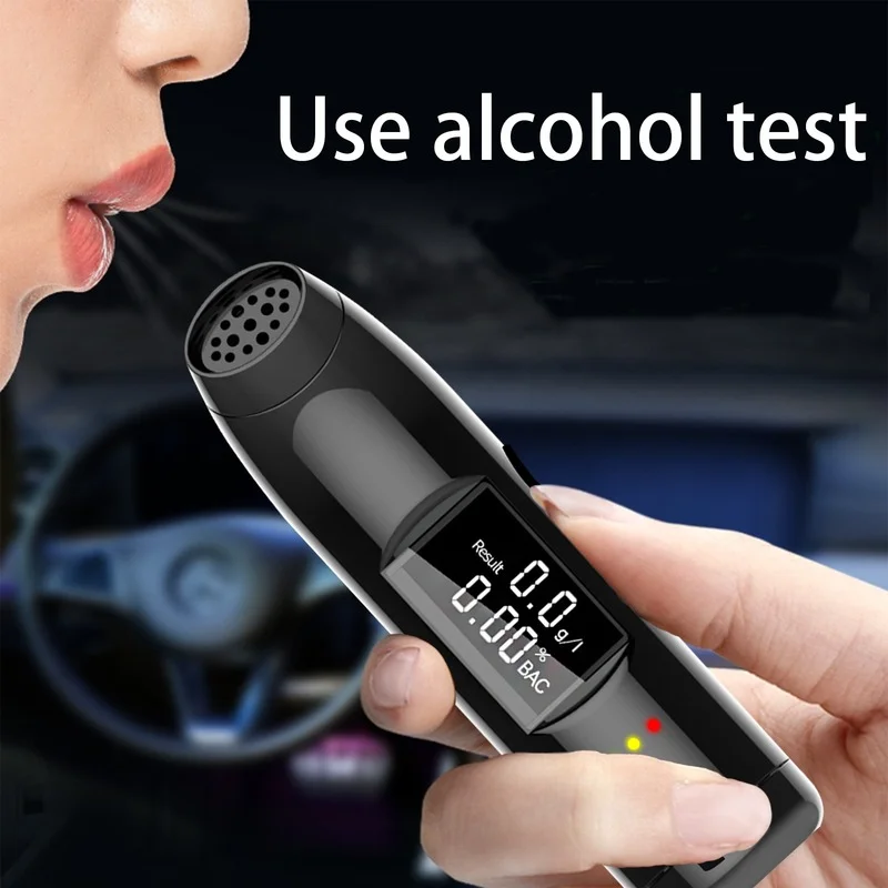 

Mini Portable Non-Contact Alcohol Breath Tester with Digital Display Screen USB Rechargeable Breathalyzer Analyzer High Accuracy