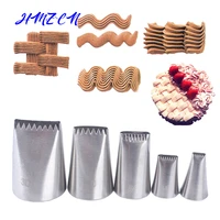 5pcs metal cream nozzles cake decorating tools stainless steel icing piping nozzle tips new cake fondant decor baking tools