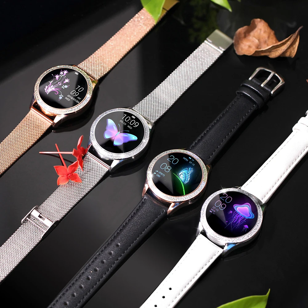 KINGWEAR KW20 Смарт-часы монитор сердечного ритма во время сна IP68 Водонепроницаемый фитнес-трекер шаги калорий смарт-часы женские стильные