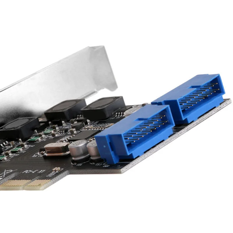 2 порта 19Pin USB 3 0 карта PCI-e для внутреннего 20Pin s Male PCI Express адаптер | Компьютеры и офис