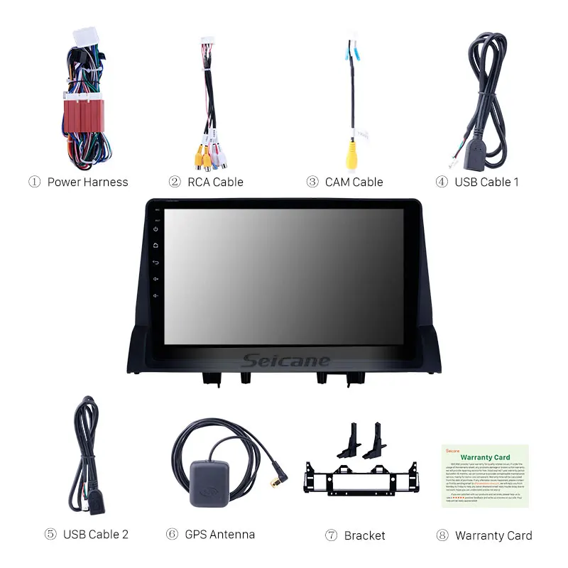 Seicane Android 9. 0 2GB RAM автомобильный радиоприемник с навигацией GPS Auto Stereo Unit Player для 9 1