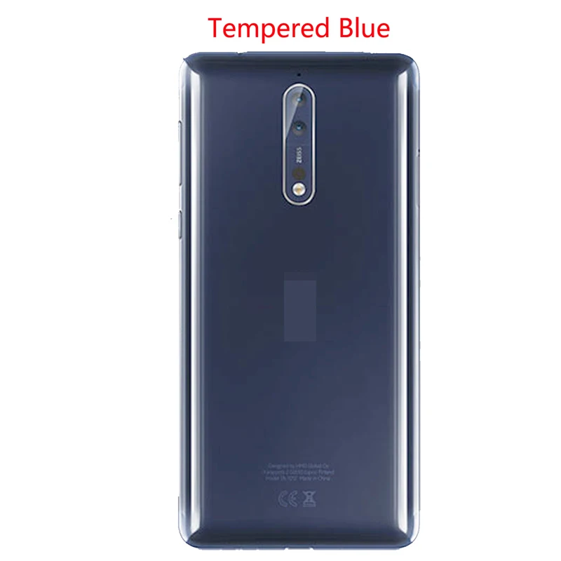 Shyueda+ объектив 5," для Nokia 8 TA-1004 TA-1012 TA-1052 задняя дверь корпус батарейный отсек - Цвет: Tempered Blue