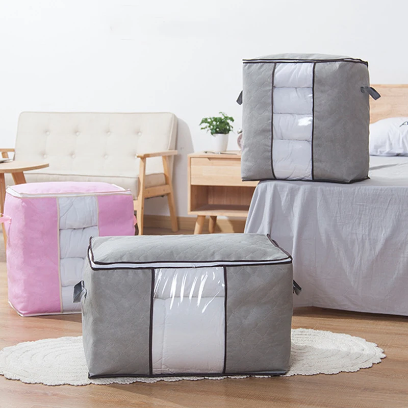 

Нетканая сумка для хранения стеганых одеял, сумка для защиты от пыли, сумка для хранения одежды, складной органайзер для шкафа, сумка для оде...