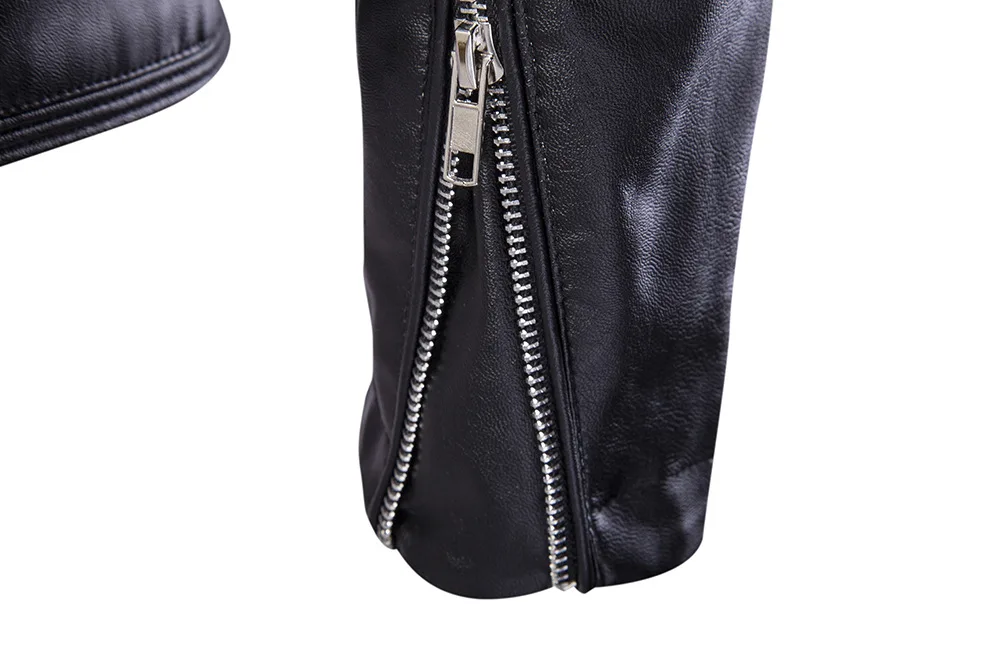

The spring new men collar garment leather coat big yards in Europe and America