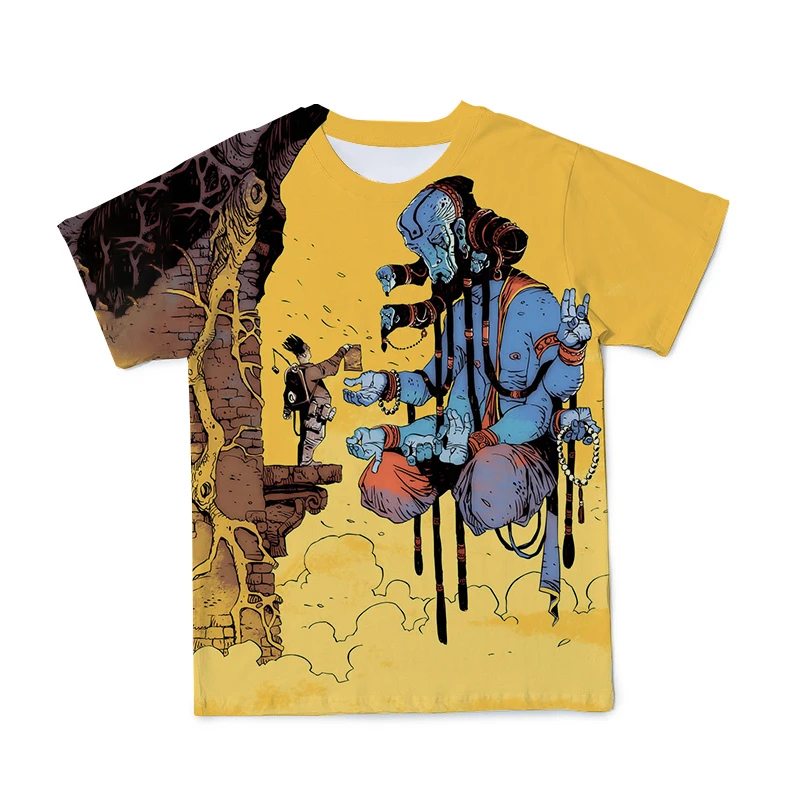 

3D Horror Man Swears To Replace The New Summer T-Shirts Punk Prints Street Hip-Hop Customized Unique Clothing Short Sleeve Tops