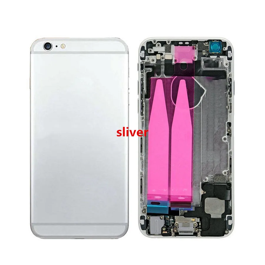 100% Новинка для iPhone 6 6G Полный Корпус в сборе Задний с мелкими деталями 6G|Корпусы и