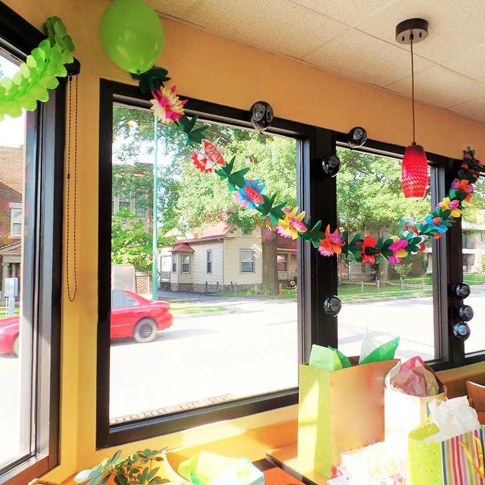 Длинные гирлянды из ткани 3 м для Гавайской вечеринки | Дом и сад