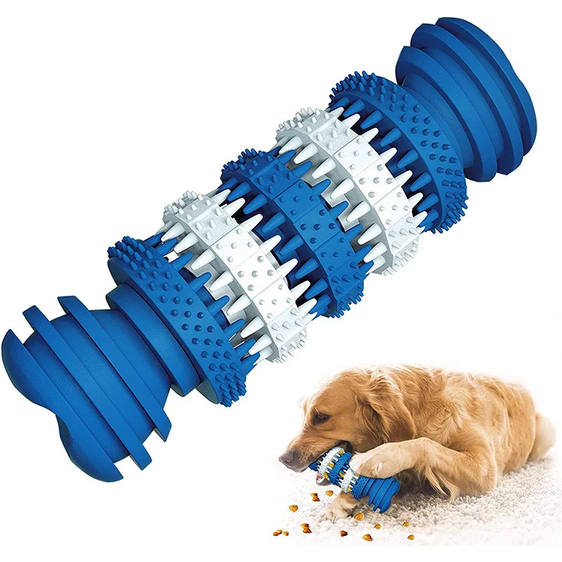 

Dog Chew Toys For Aggressive Chewers Durable Flexible Safe Natural Rubber Molar Rod Pet Toothbrush Teeth Cleaning Products
