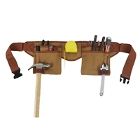 tourbon hunting outdoor tool belt pouch carpenter construction holder multi pockets organizer canvas brown